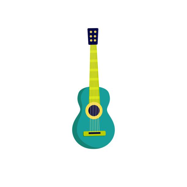 istock Vector guitar in flat style design.  Music instrument. Template for music festival banner, poster, concert, invitation, greeting card. 1163658800