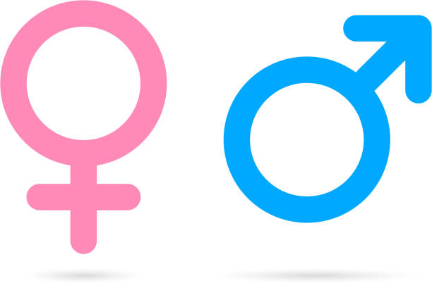 illustrazioni stock, clip art, cartoni animati e icone di tendenza di icone femminili maschili - female symbol