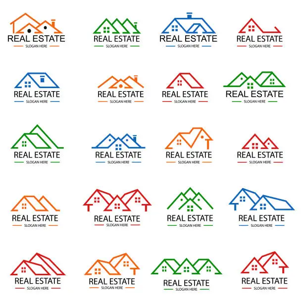 Vector illustration of Real estate logo design