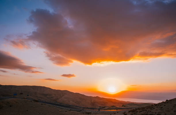 istock Highway in Wadi Rum on sunset, Jordan. 1163664066