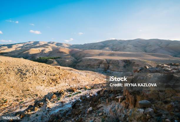 Desert And Mountains In Jordan On Sunrise Stock Photo - Download Image Now - Adventure, Arabia, Cloud - Sky