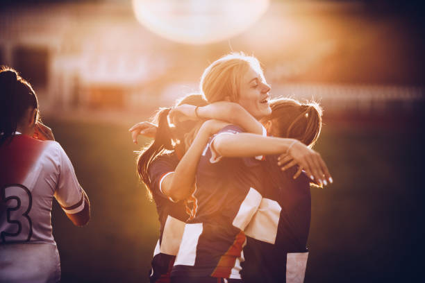 istock Celebrating the victory after soccer match! 1163669097