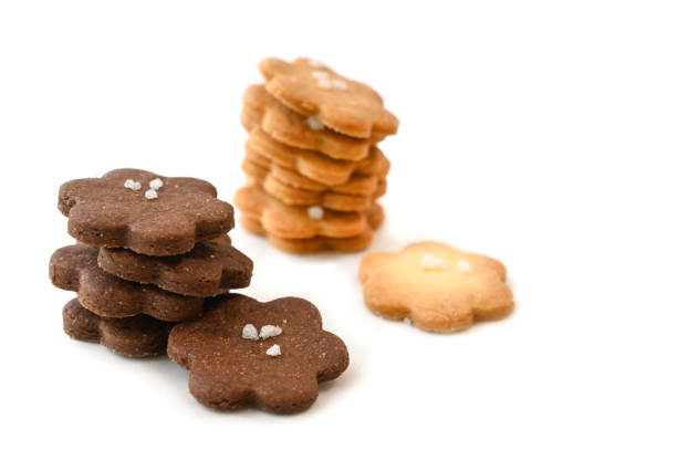 istock Homemade small cookies on white background 1163669245