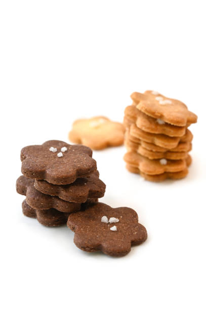 istock Homemade small cookies on white background 1163670301