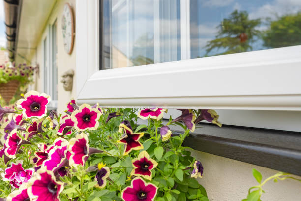 istock Brand new installed double glazing windows seen installed on a house annex. 1163674787