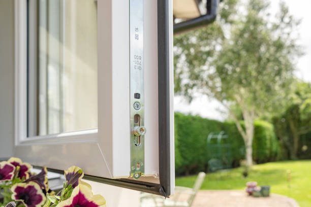 istock Close-up of a brand new installed double glazed window showing the multiple security locks on the frame 1163674832