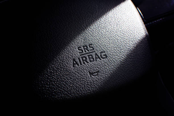 значок подушки безопасности srs. - airbag стоковые фото и изображения