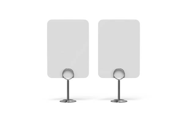 istock Card holder mock up template, Reserved sign on isolated white background, 3d illustration 1163679092