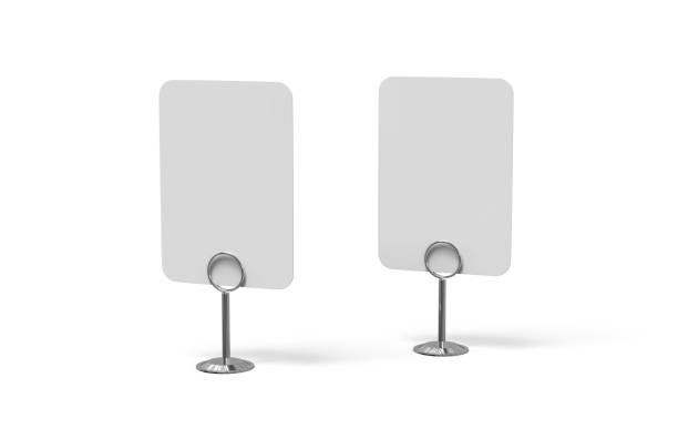 istock Card holder mock up template, Reserved sign on isolated white background, 3d illustration 1163679112