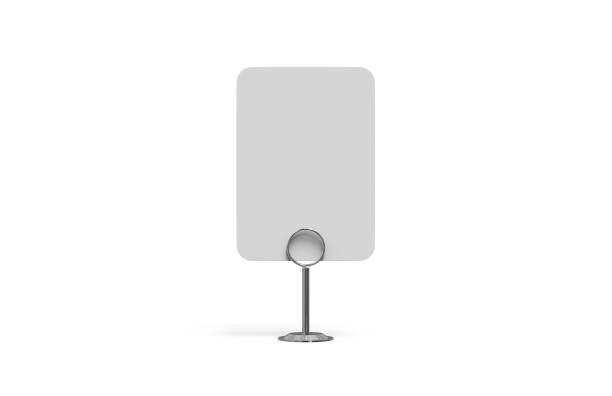 istock Card holder mock up template, Reserved sign on isolated white background, 3d illustration 1163679122