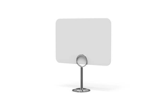 istock Card holder mock up template, Reserved sign on isolated white background, 3d illustration 1163679190