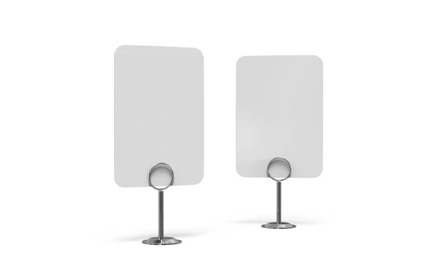 istock Card holder mock up template, Reserved sign on isolated white background, 3d illustration 1163679243