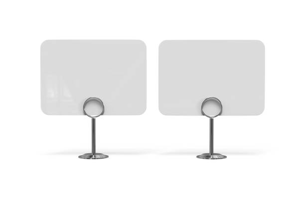 istock Card holder mock up template, Reserved sign on isolated white background, 3d illustration 1163679244