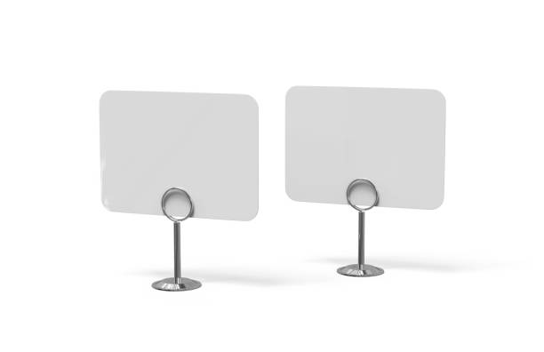 istock Card holder mock up template, Reserved sign on isolated white background, 3d illustration 1163679563