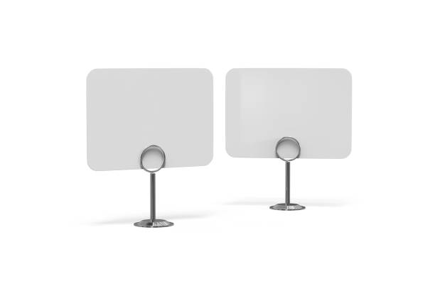 istock Card holder mock up template, Reserved sign on isolated white background, 3d illustration 1163679564