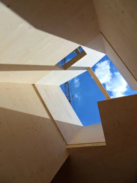 modern solid timber construction detail