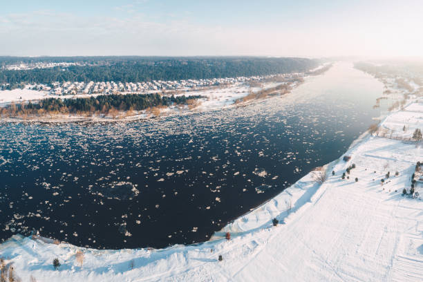 istock Panoramic View Of Sea Against Sky During Winter 1163682366