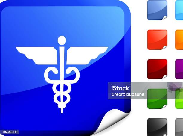 Medical Caduceus Internet Royalty Free Vector Art Stock Illustration - Download Image Now - Animal Body Part, Animal Wing, Black Color