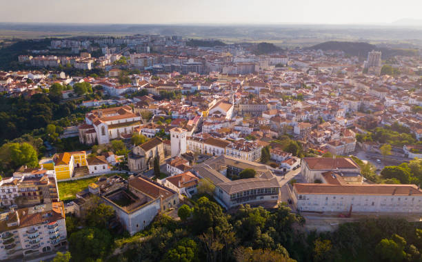 istock Rooftops of stone houses in Santarem 1163686257