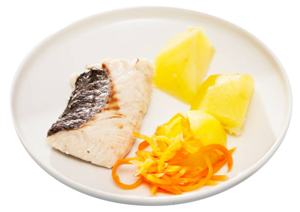 istock Steamed whiting with potato and grated carrots 1163686764