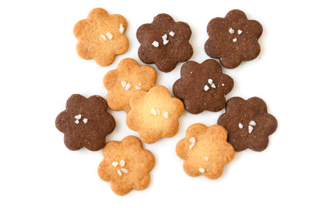 istock Homemade small cookies on white background 1163687160
