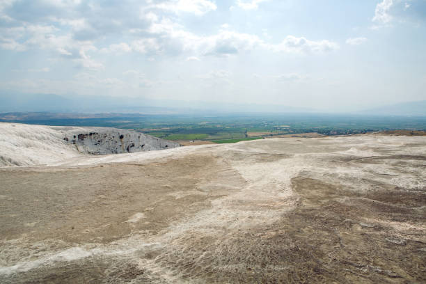 istock white calcium mountain with granite with small waterfall in summer in Pamukkale 1163687364