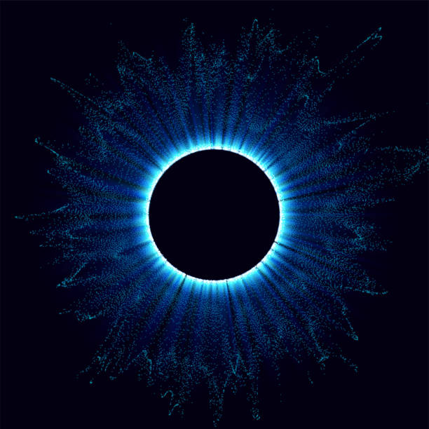 istock Black holes in the space. Abstract vector background with blue toned swirl and hole in center or collapsar isolated on black. . Astronomical illustration. Vector. 1163690168