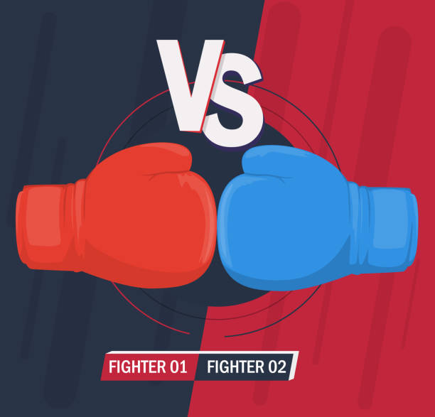istock Boxing gloves and the beginning of the fight 1163691456