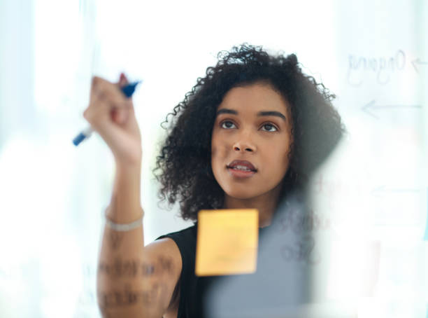 istock Her notes are an important part of her strategy 1163695525
