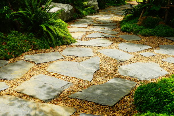 istock Landscaped Patio with Formal 1163704639