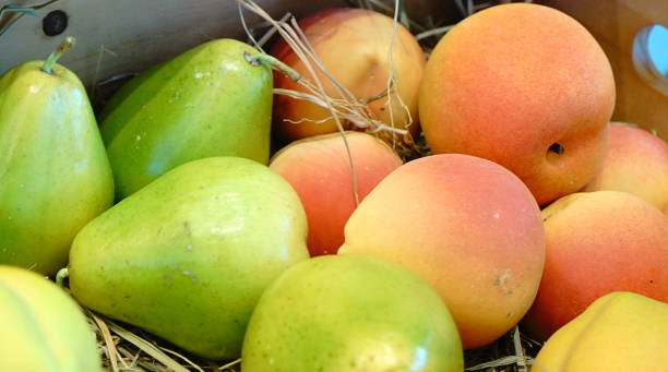 istock Fresh Fruit Peaches at Market 1163706077
