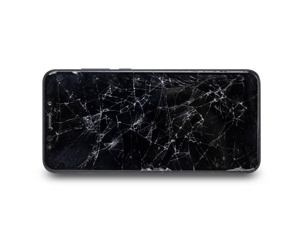 istock modern touch screen smartphone style black color with broken screen 1163706948