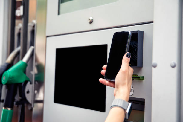 istock Contactless payment on gas station 1163706979