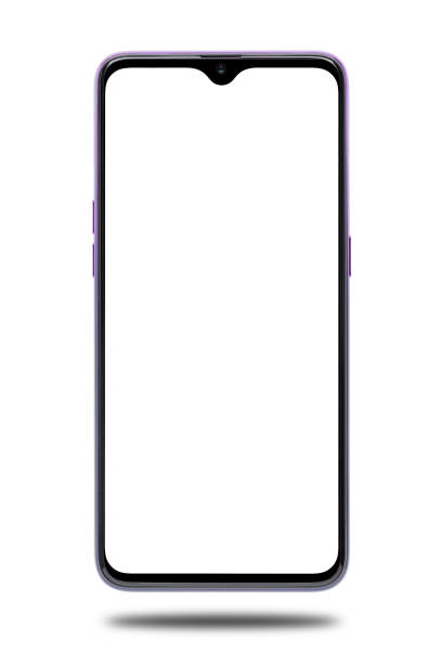 istock purple smartphone with white screen, 1163707502