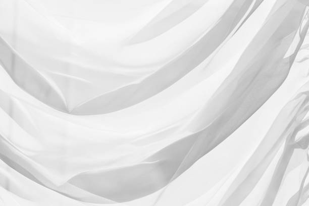 istock Decorative white tulle with folds, close-up 1163707511