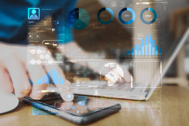 istock Staff KPI performance dashboard report of individual work results. Financial indicators for business startup application 1163712488