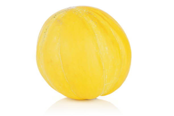 istock Yellow canary melon isolated on white 1163712638