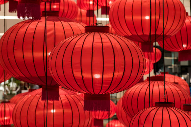 istock Chinese new year lantern decoration interior 1163712739