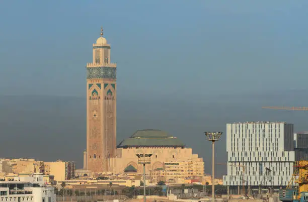 Casablanca located in the central-western part of Morocco and bordering the Atlantic Ocean, is the largest city in Morocco