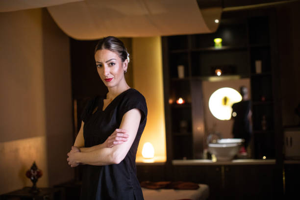 istock Portrait of confident massage therapist 1163718758