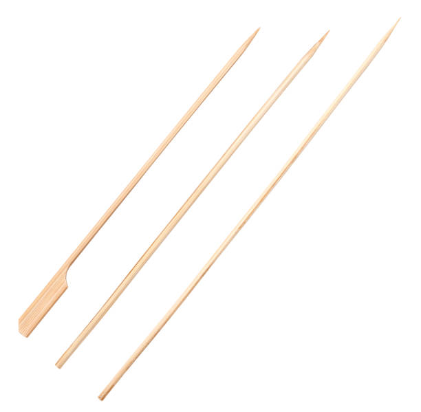Wooden skewers Wooden skewers isolated on white background skewer photos stock pictures, royalty-free photos & images