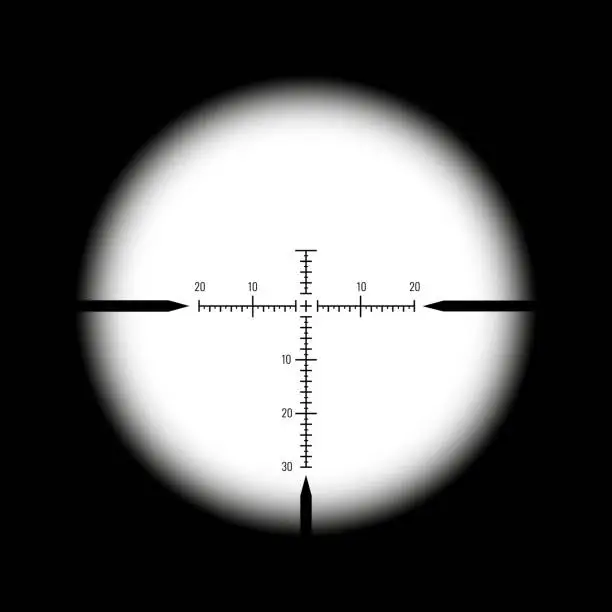 Vector illustration of Rifle optical sight