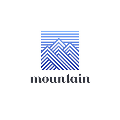 Vector design template. Mountains abstract concept