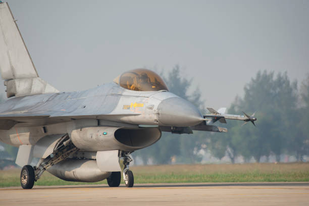 istock The fighter plane is running up. 1163723577
