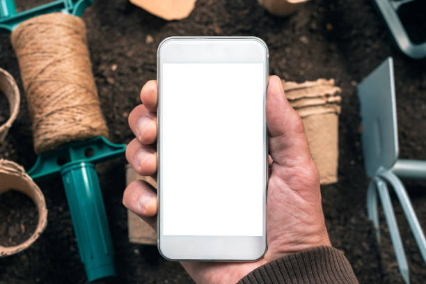 istock Gardening smartphone app mock up 1163726294