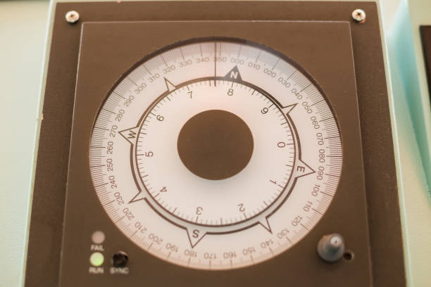 istock Compass in control room on international cargo ship in the ocean for navigater on ocean 1163732253