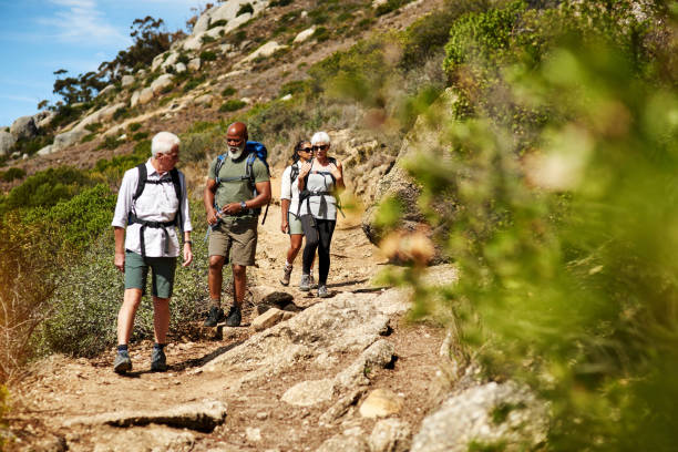 istock Hiking keeps your body flexible and increases balance 1163734070