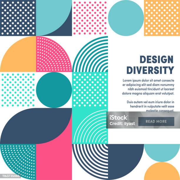 現代設計多樣性促銷橫幅向量設計向量圖形及更多抽象圖片 - 抽象, 多樣性, 社區