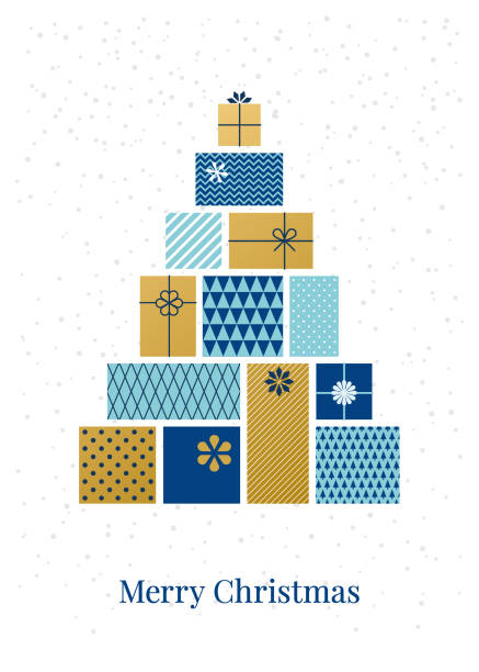 ギフト用の箱のクリスマス ツリー。 - christmas tree christmas gift christmas present点のイラスト素材／クリップアート素材／マンガ素材／アイコン素材
