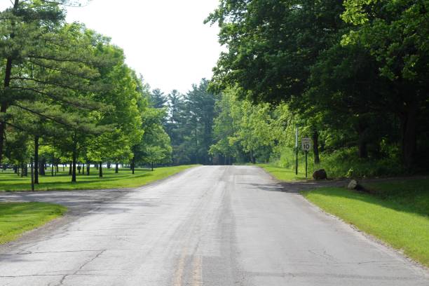 istock Empty Street in Country 1163738098